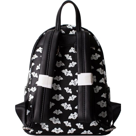 🆕Loungefly Disney Disney Totally Batty Mickey Mouse Bat AOP Mini Backpack Purse - Picture 7 of 9